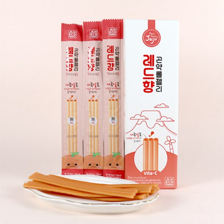 제주 레드향 곤약 롤젤리 다이어트 간식 기념품 선물, 2개, 240g