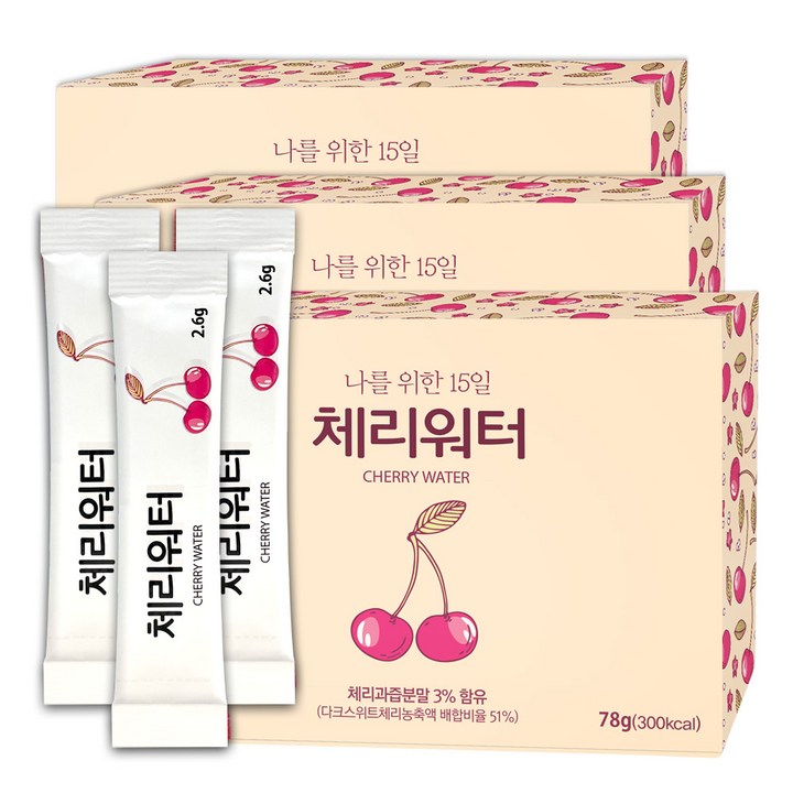 클린케어 워터플러스 물에 타먹는 비타민 분말 체리워터, 90개, 2.6g