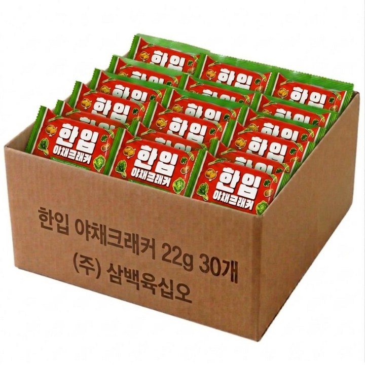 한입 야채크래커 대용량 과자, 30개, 22g