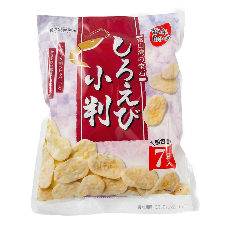 히노데야제과 시로에비코반 센베이 저염 쌀과자, 1개, 91g