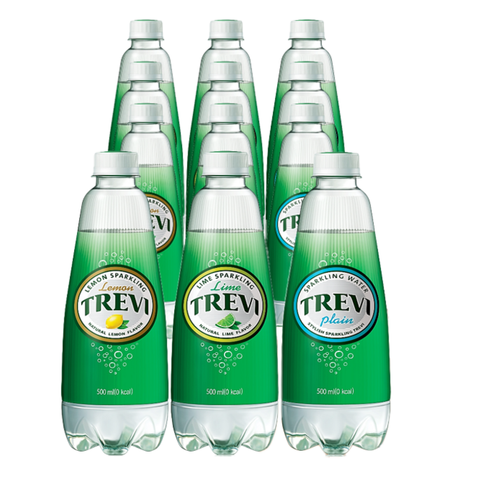 [안녕골목마켓] 트레비500ml_3종세트 라임4+레몬4+플레인4, 1세트, 500ml