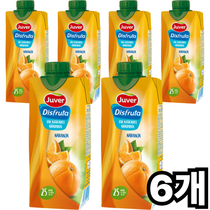 [쿨앤드몰] 후버 디스프루타 오렌지, 330ml, 6개