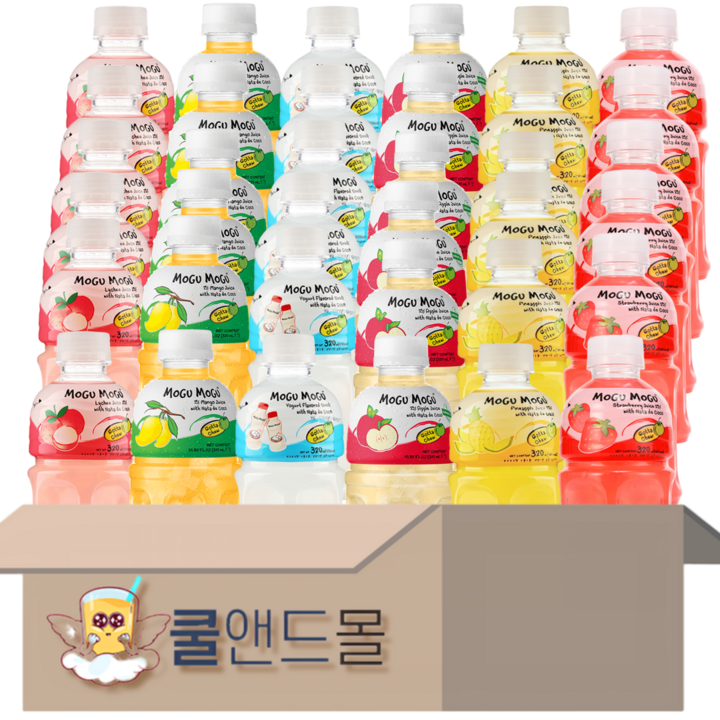 [쿨앤드몰] 모구모구 6가지맛(리치+망고+요거트+사과+파인애플+딸기), 24개, 320ml