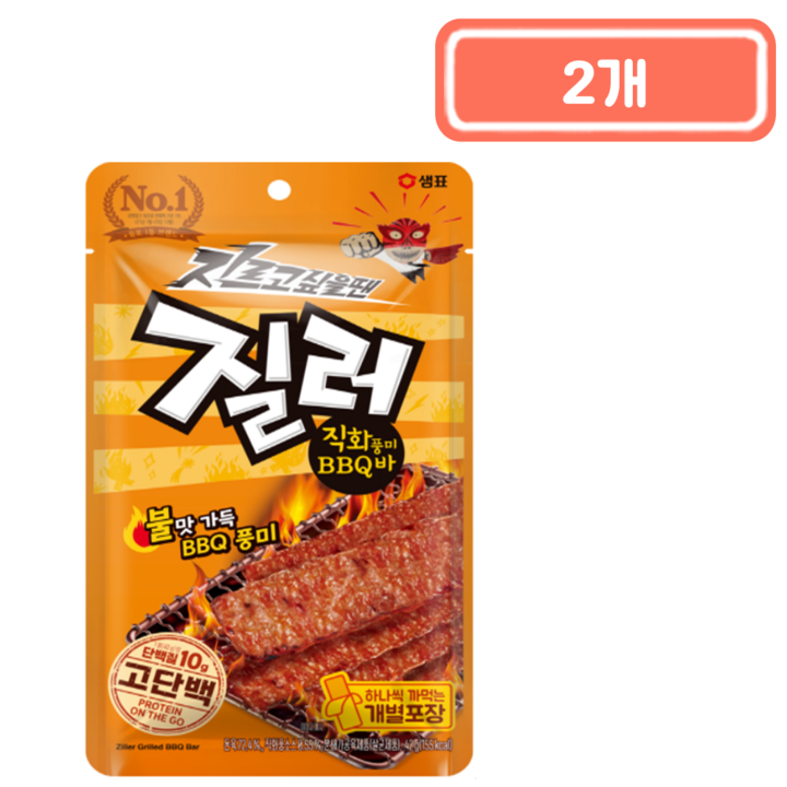 질러 직화 풍미 BBQ 바, 42g, 2개