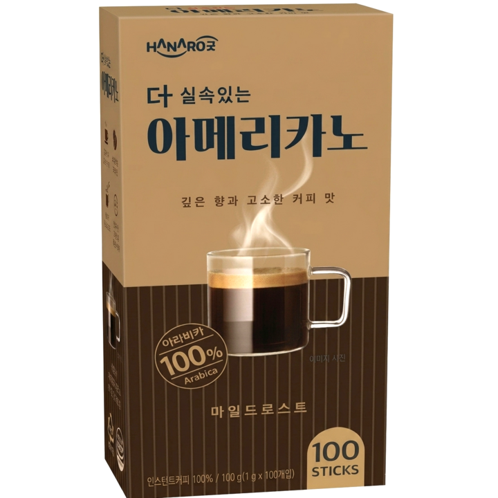 하나로굿 아메리카노 스틱, 100개, 1g