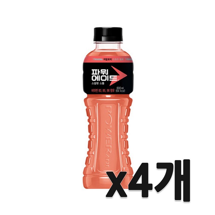 파워에이드 스칼렛 스톰, 600ml, 4개