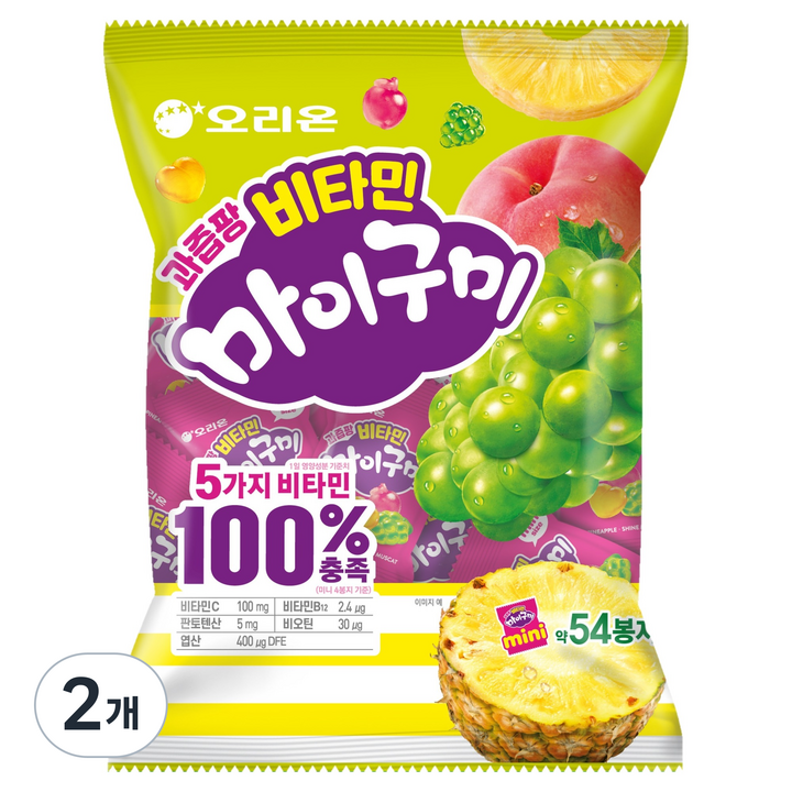 마이구미 미니 과즙팡 비타민 54p, 529.2g, 2개