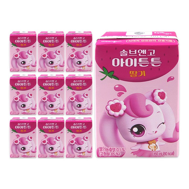 웅진 솔브앤고 아이튼튼 딸기, 150ml, 10개