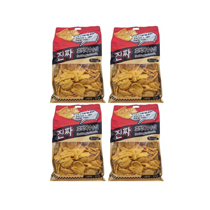 진짜 호박옥수수칩 오리지날, 300g, 4개