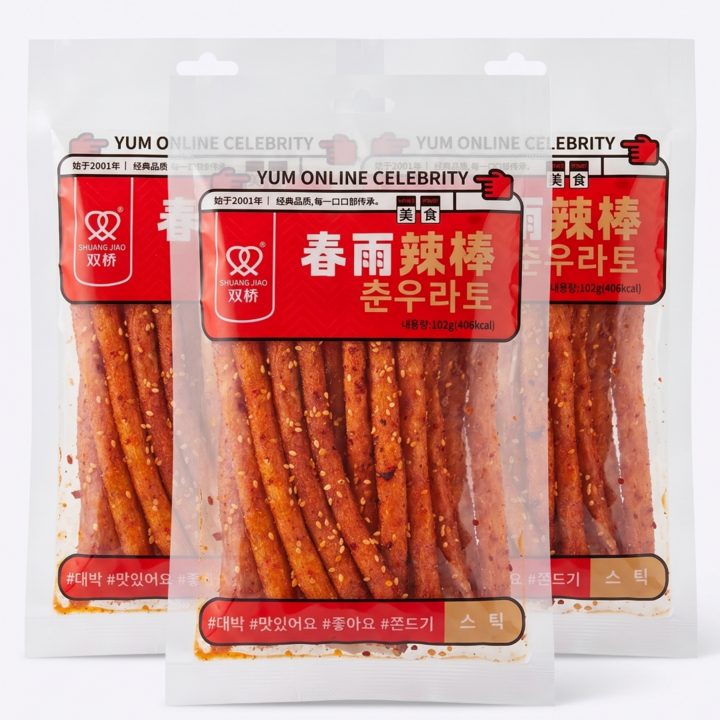 마라 쫀드기 스틱, 3개, 102g