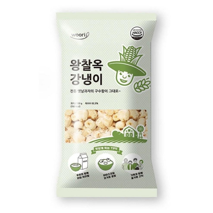 왕찰옥 강냉이, 2개, 190g