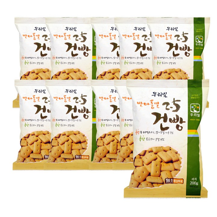 발아통밀 2.5건빵, 10개, 200g