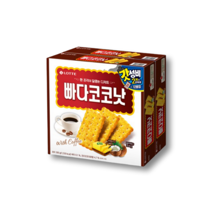 롯데제과 빠다코코낫, 600g, 3개