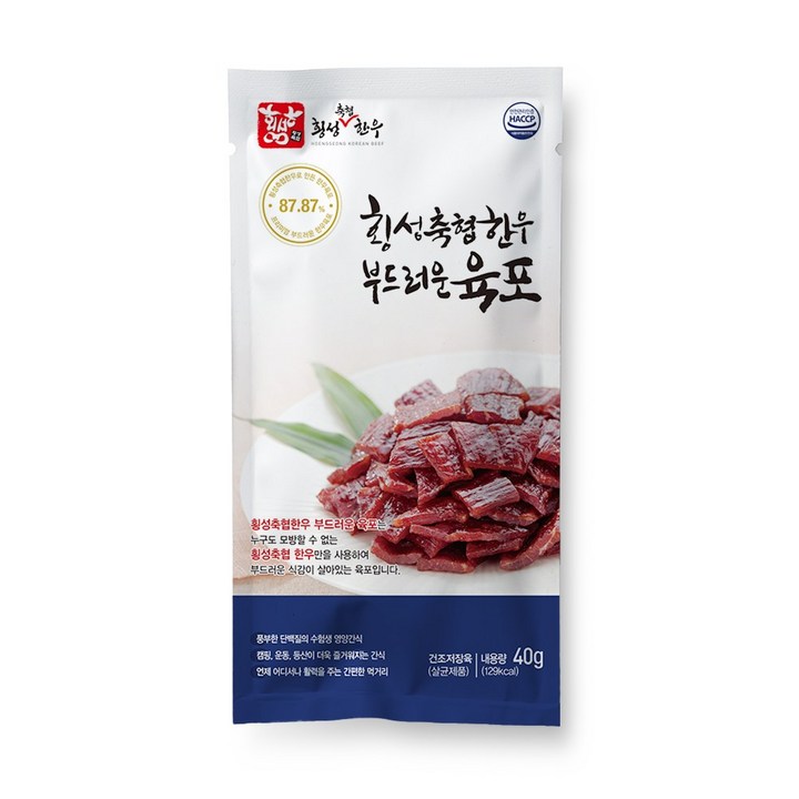 횡성축협한우 부드러운 육포, 40g, 5개