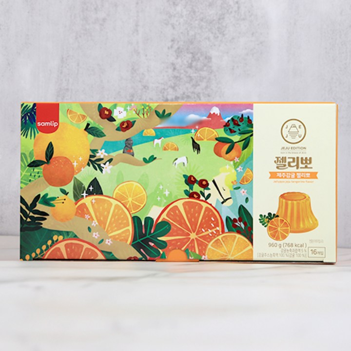 삼립 제주에디션 제주감귤 젤리뽀 16개입, 960g, 1개