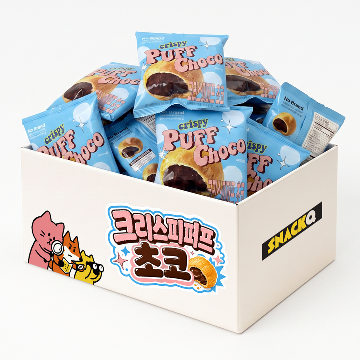 노브랜드 스낵피아 크리스피 퍼프초코 과자, 18g, 20개