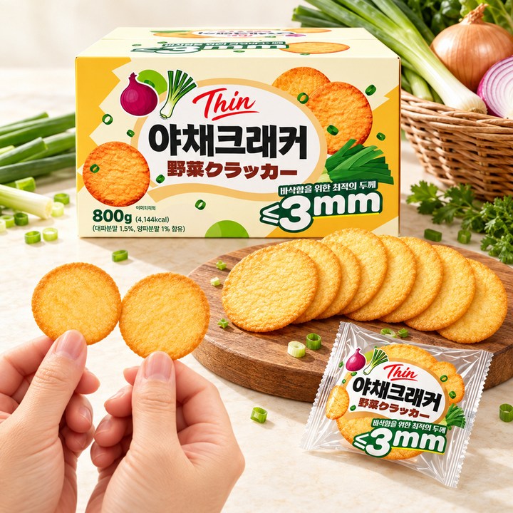 씬 야채크래커 낱개 380여개 특대용량, 1개, 800g