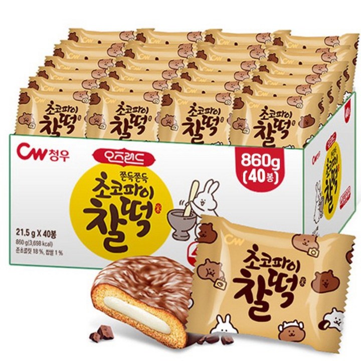 청우식품 오즈랜드 초코파이 찰떡쿠키 40p, 1개, 860g