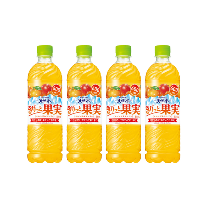 산토리 키릿토 후르츠 오렌지 망고 음료 일본 과즙 주스 [정식통관/국내배송], 4개, 600ml
