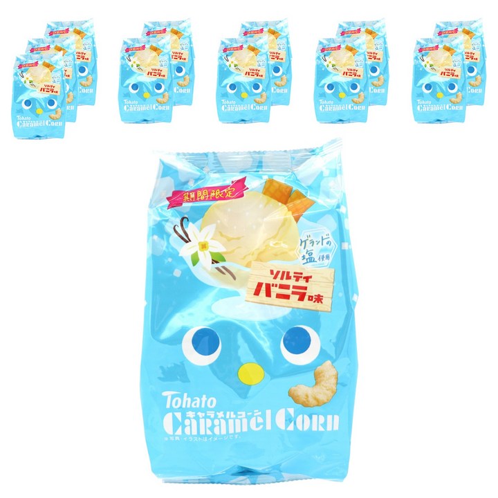 토하토 캐러멜콘 솔티 바닐라 맛, 62g, 12개