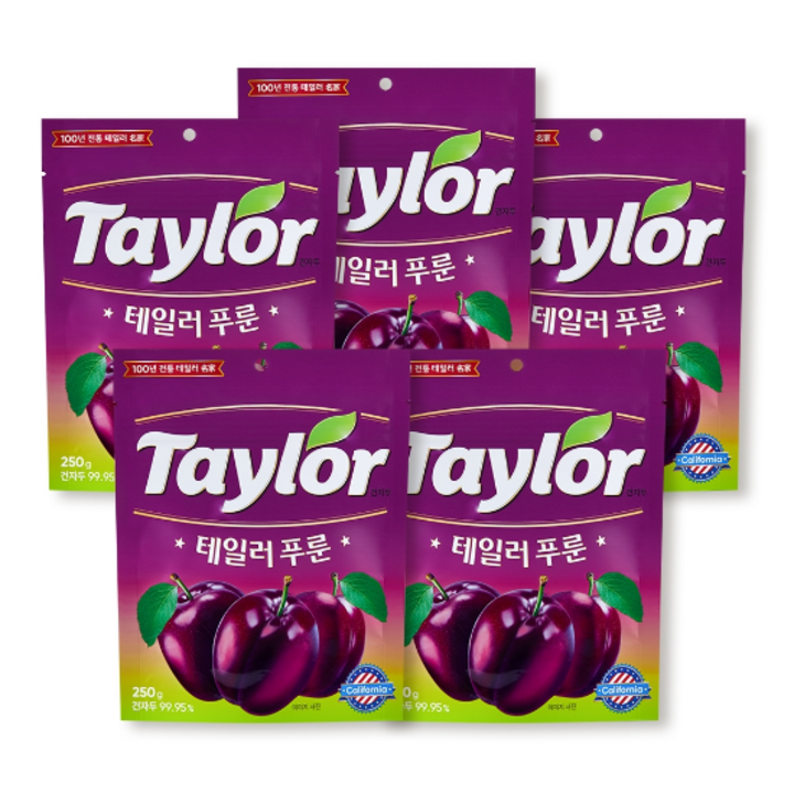 테일러 푸룬건자두, 250g, 5개