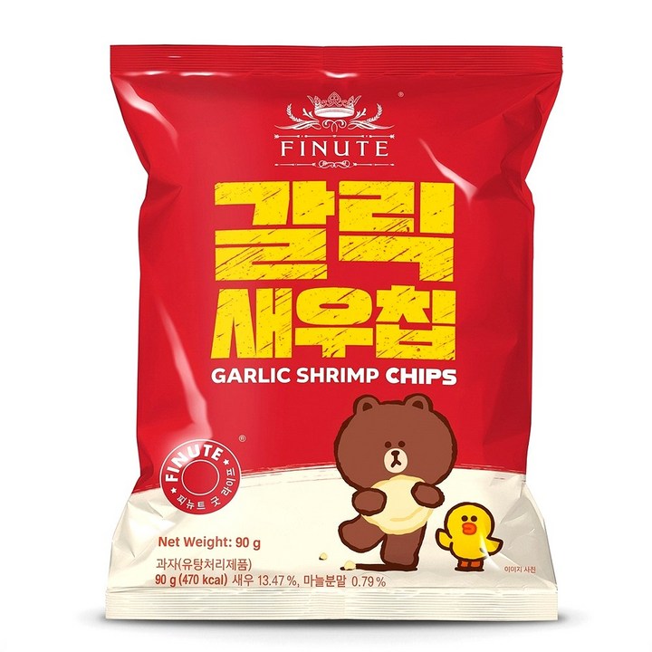 피뉴트 갈릭새우칩, 90g, 5개