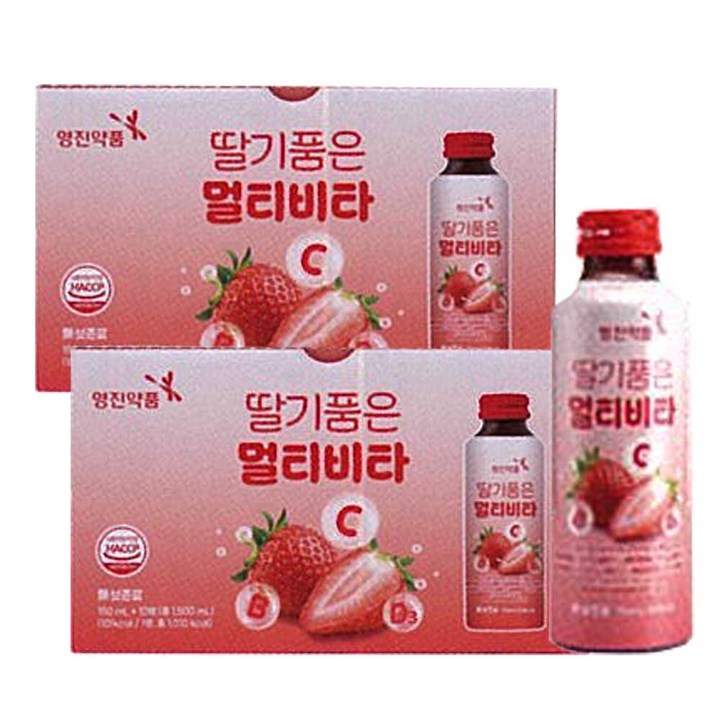 영진약품 딸기 품은 멀티 비타민C 비타민B 액상 데일리 건강 음료, 20개, 150ml