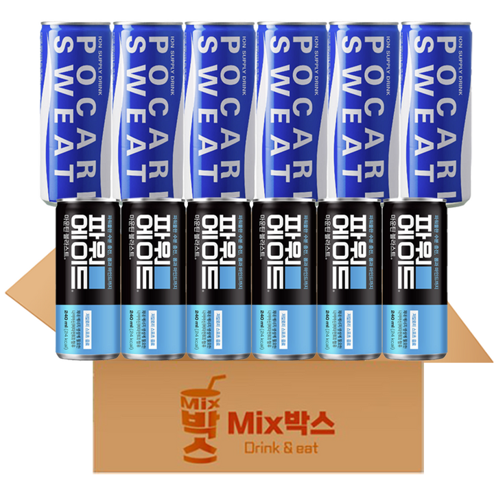 [믹스박스] 포카리 파워에이드 2종 세트, 12개, 240ml