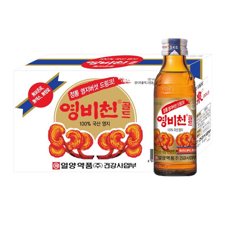 일양약품 영비천 골드-영지버섯음료, 10개, 120ml