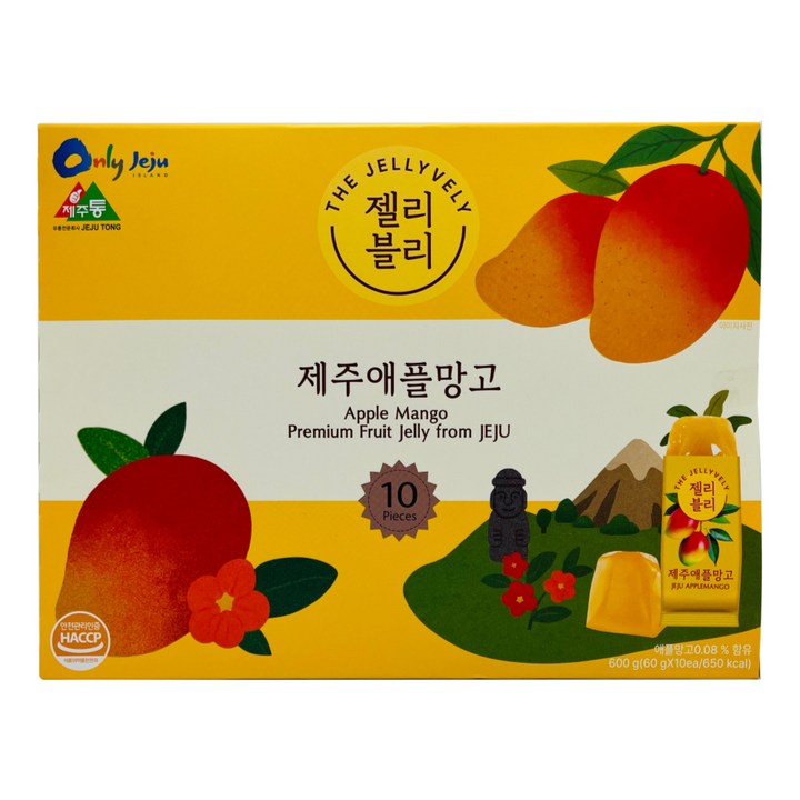 제주 애플망고 젤리블리 아이 간식 여행 선물 대만젤리 쉐프엠, 1박스, 600g