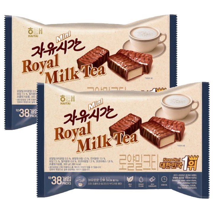자유시간 미니 로얄밀크티맛, 300g, 2개
