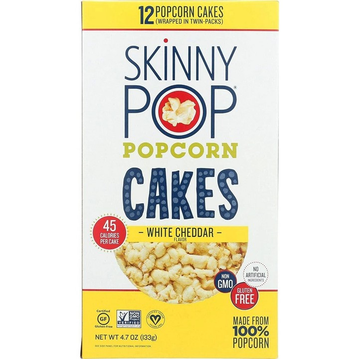Skinnypop 팝콘 케이크 화이트 체다, 11.1g, 12개입
