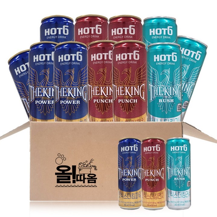 올따옴기획 핫식스더킹슬릭 355ml 파워5개+펀치5개+러쉬4개, 1세트