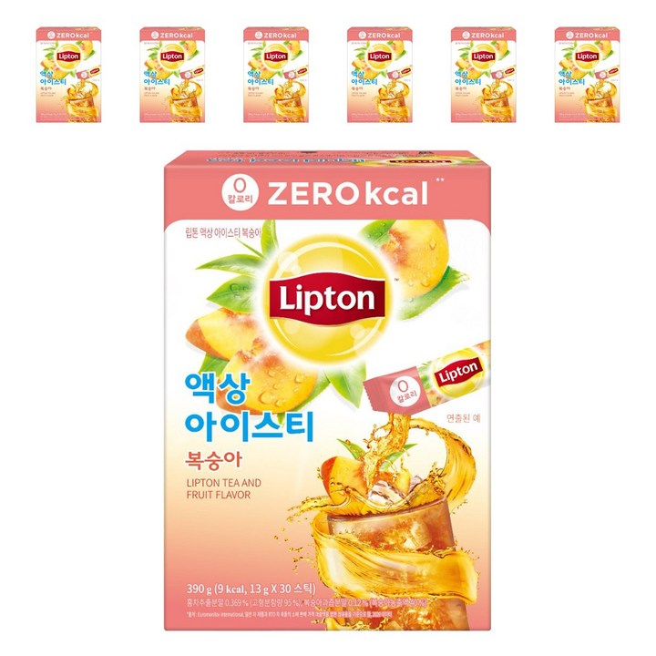 립톤 제로칼로리 액상 아이스티 복숭아, 13g, 30개입, 7개
