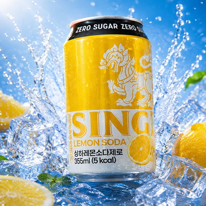 싱하 레몬 소다 제로, 355ml, 12개
