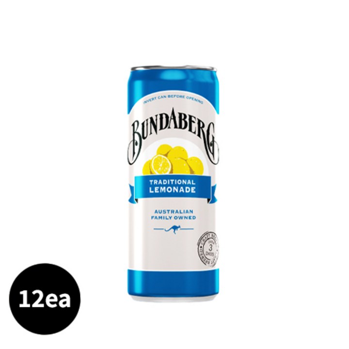 분다버그 트레디셔널 레몬에이드캔, 12개, 250ml