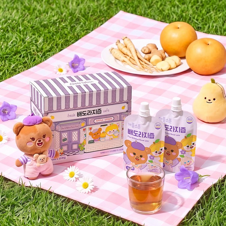 애플스푼 부드럽게 달인 우리아이 첫즙 순한 배도라지즙, 40개, 100ml