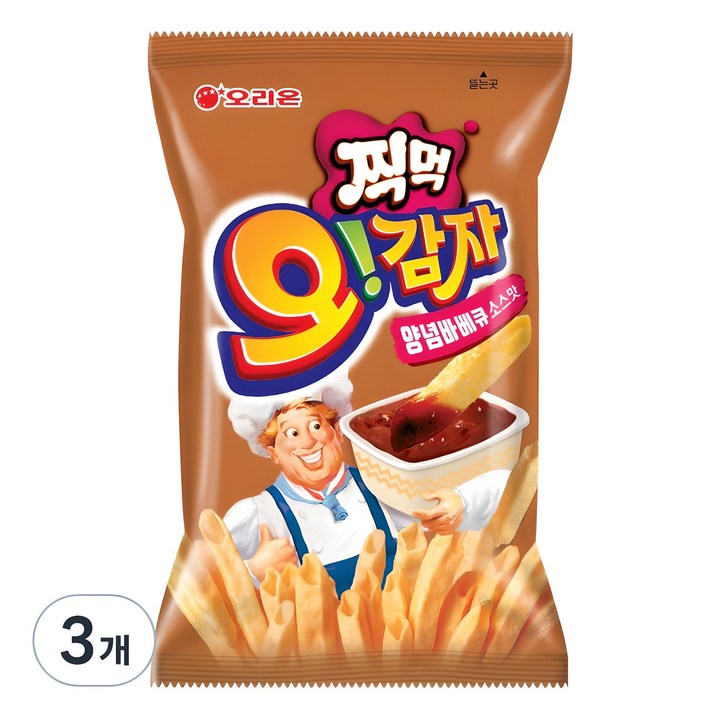 오리온 오감자 딥바베큐 스낵, 75g, 3개