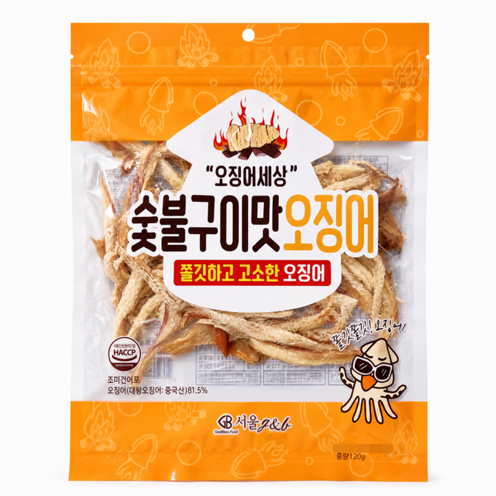 오징어세상 숯불구이맛 오징어, 120g, 1개
