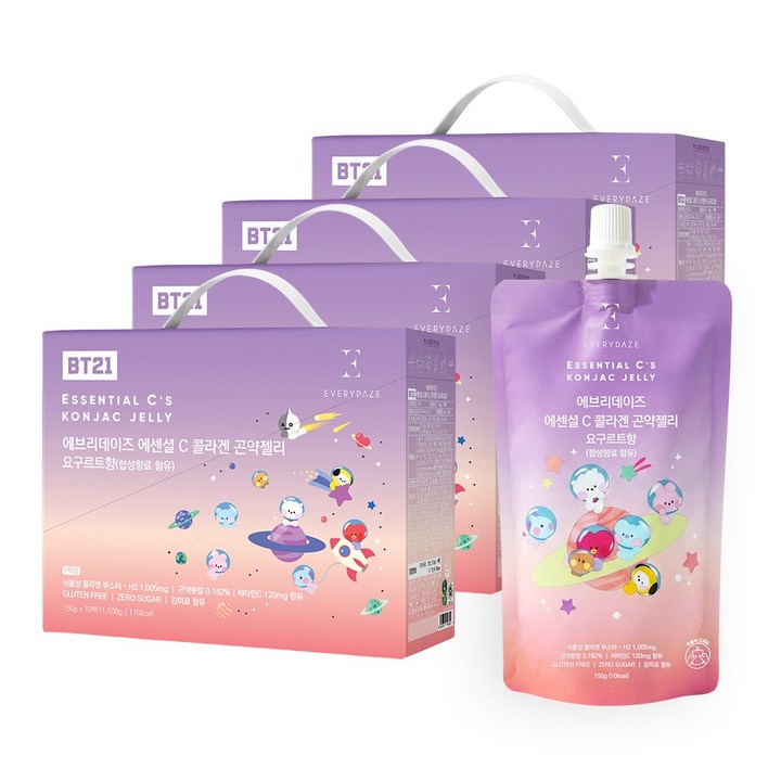 에브리데이즈 에센셜 C 콜라겐 곤약 젤리 요구르트, 4박스, 150g