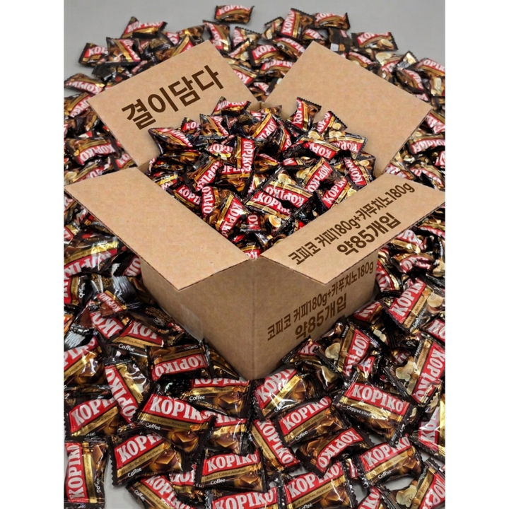 [결이담다] 코피코 리얼 커피맛캔디 2가지커피맛 혼합 커피맛180g 카푸치노맛180g, 360g, 1개