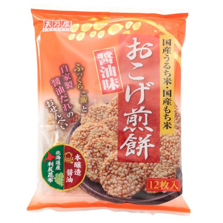 아마노야 누룽지 전병 간장 맛 12개입, 1개