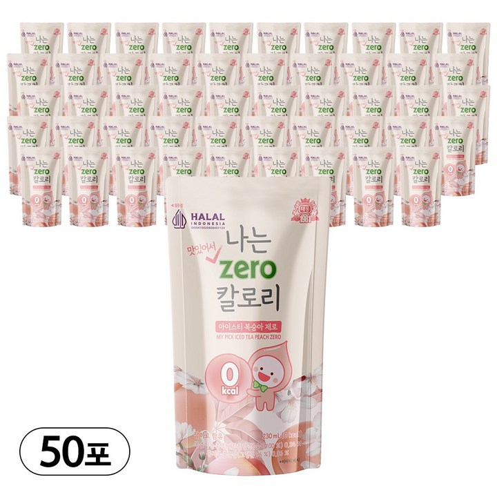 [태웅식품] 편의점 아이스음료 나는시리즈, 01 나는 아이스티복숭아 제로, 230ml, 50개
