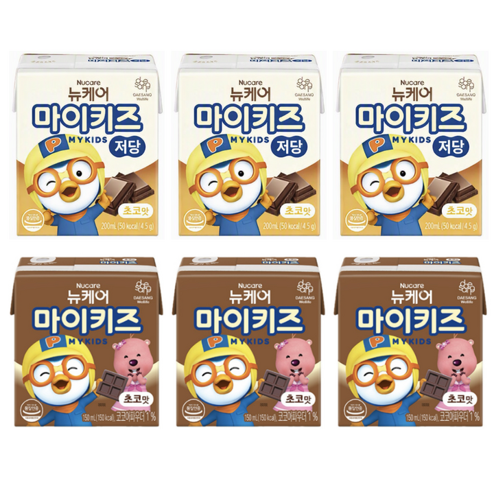 마이키즈 저당초코+초코 체험팩, 6개, 150ml
