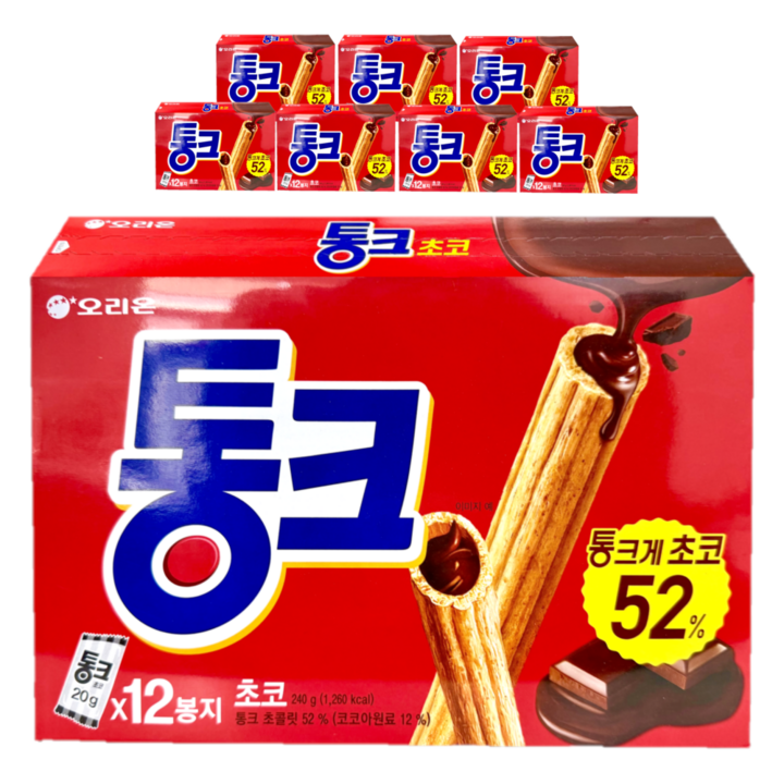오리온 통크 초코, 240g, 8개