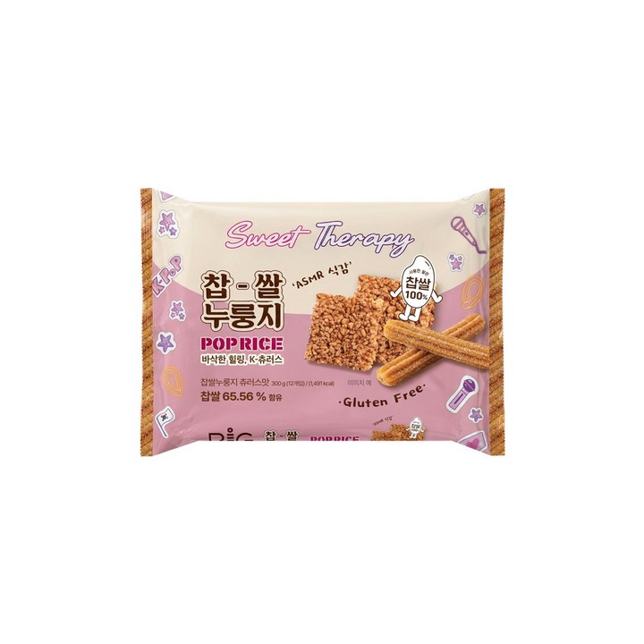 찹쌀 누룽지 츄러스맛 개별포장 과자 스낵 사무실 탕비실 시나몬, 1개, 300g