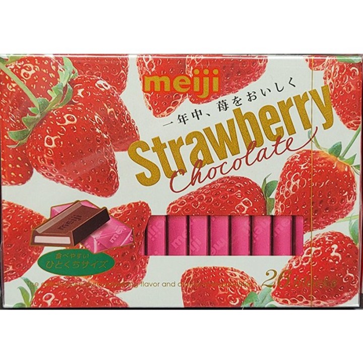 메이지 스트로베리 초콜릿 블록, 120g, 1개