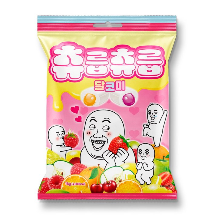 츄릅츄릅 달코미 소프트 츄잉 과일맛 6종 캔디, 1kg, 1개