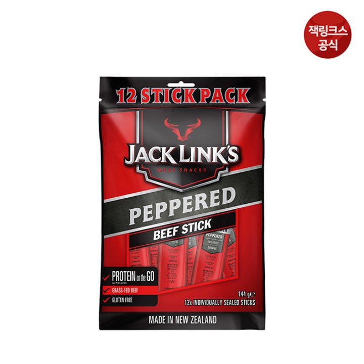 잭링크스 비프스틱 페퍼드 육포 144g, 1개