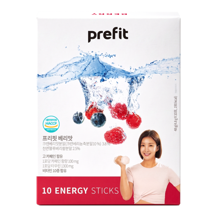 프리핏 이시영의 에너지워터 prefit 베리맛, 48g, 1박스